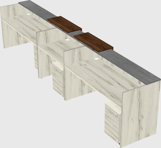 Long reception desk
