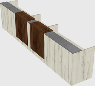 Long reception desk