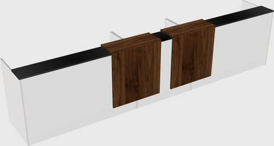 Long reception desk