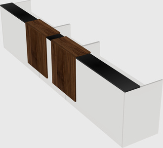 Long reception desk