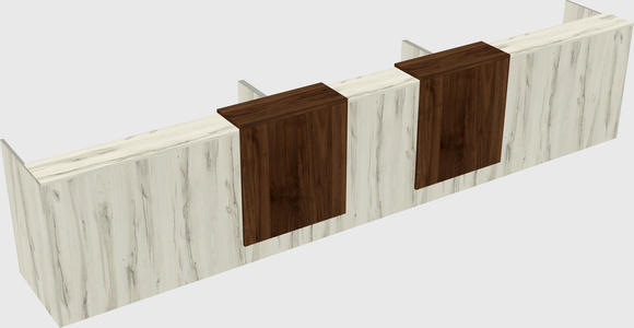 Long reception desk
