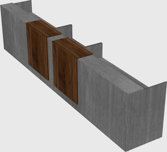 Long reception desk