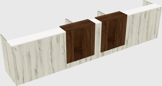 Long reception desk