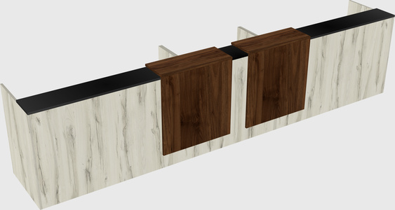 Long reception desk