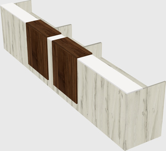 Long reception desk