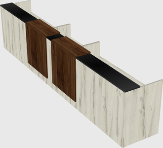 Long reception desk