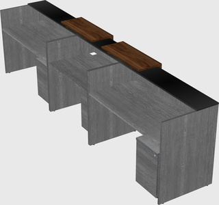 Long reception desk