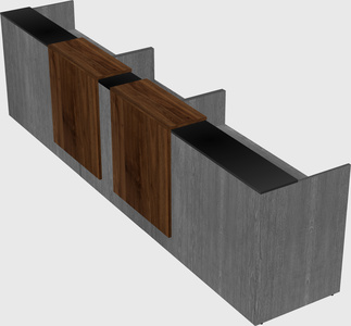 Long reception desk