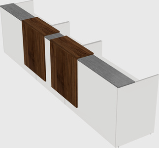 Long reception desk
