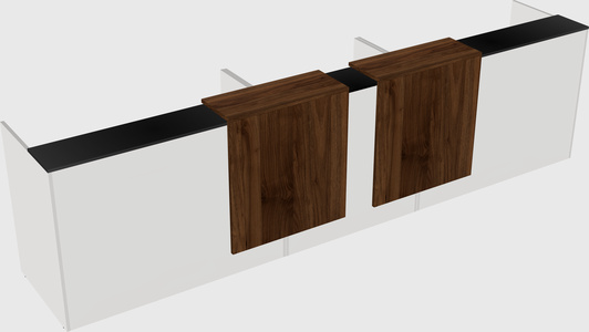 Long reception desk