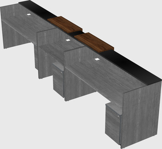 Long reception desk