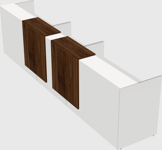 Long reception desk