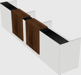 Long reception desk