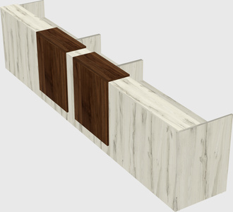Long reception desk
