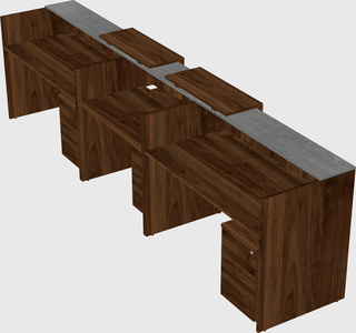 Long reception desk