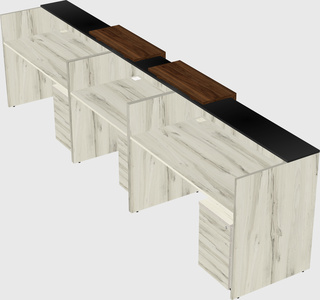 Long reception desk