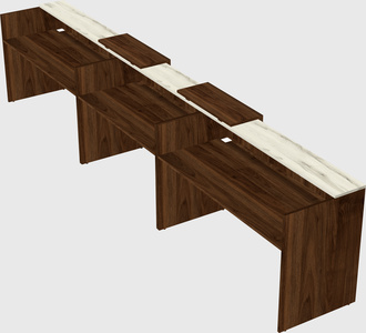 Long reception desk