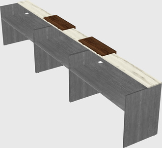 Long reception desk