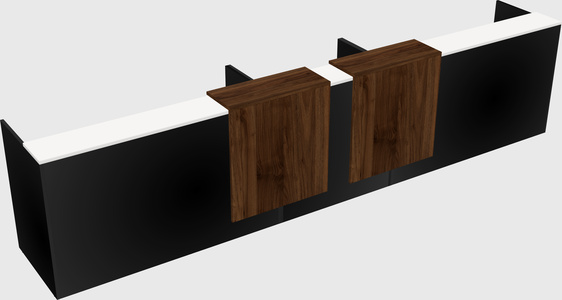 Long reception desk