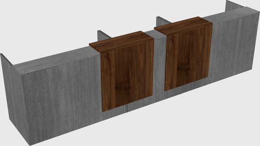 Long reception desk