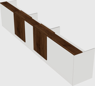 Long reception desk