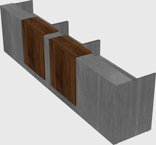 Long reception desk