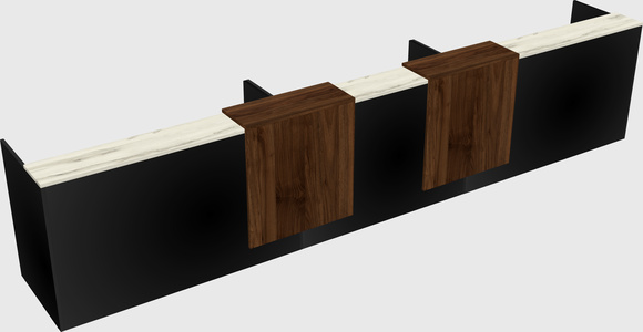 Long reception desk