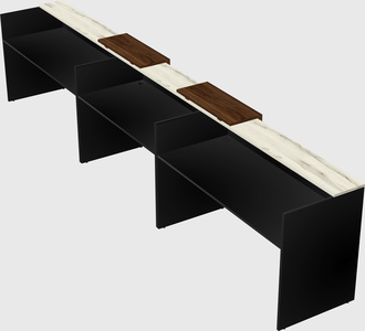 Long reception desk