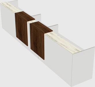 Long reception desk