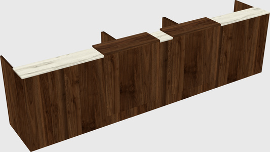Long reception desk