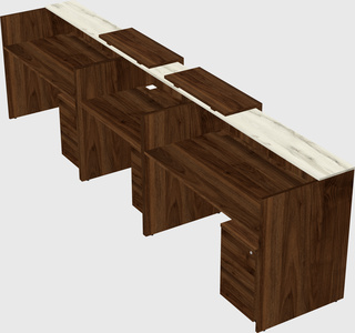 Long reception desk