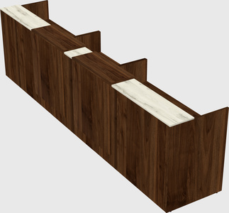Long reception desk
