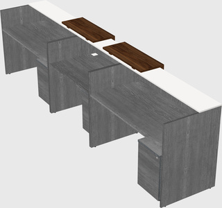 Long reception desk