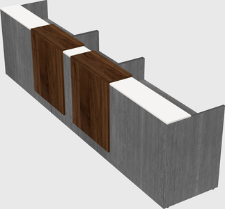 Long reception desk