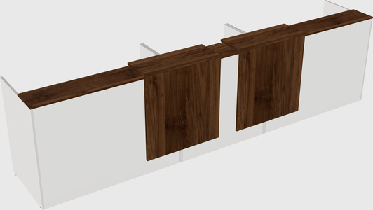 Long reception desk