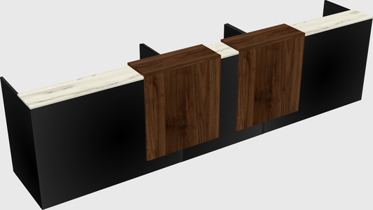 Long reception desk