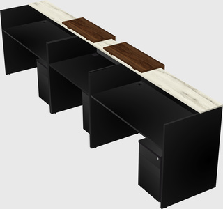 Long reception desk