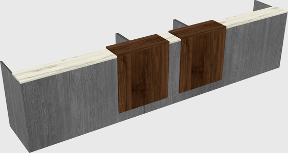 Long reception desk