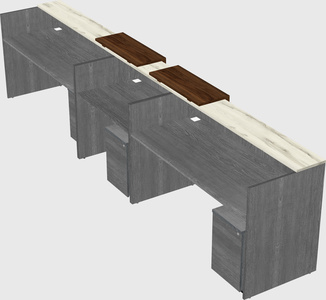 Long reception desk