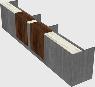 Long reception desk