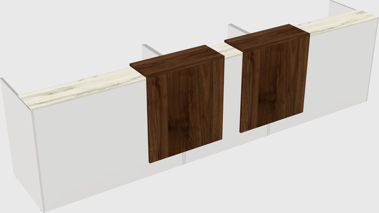 Long reception desk