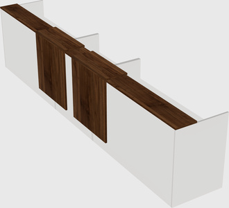 Long reception desk