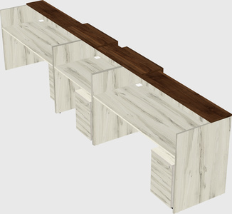 Long reception desk