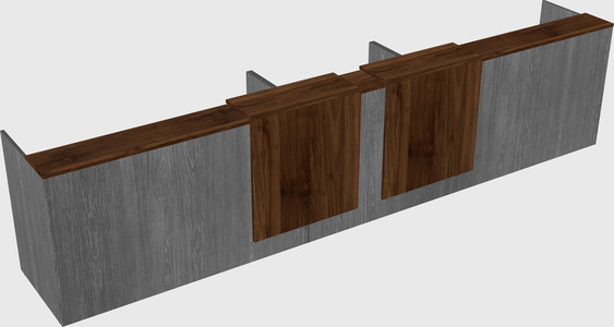 Long reception desk