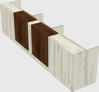 Long reception desk