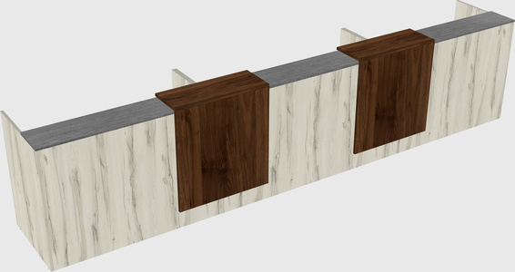 Long reception desk