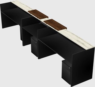 Long reception desk