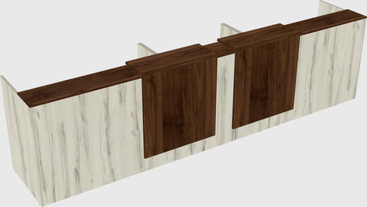Long reception desk