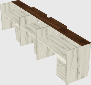 Long reception desk