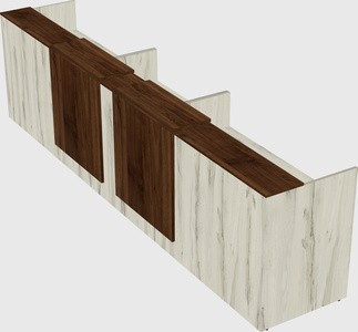 Long reception desk
